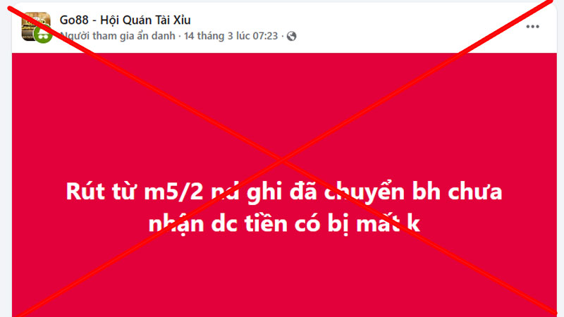 Tài khoản ẩn danh chơi xấu Go88