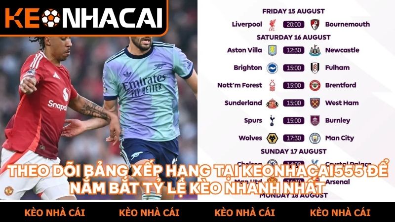 Cập nhật biến động BXH và kèo nhà cái hôm nay nhanh chóng tại keonhacai555